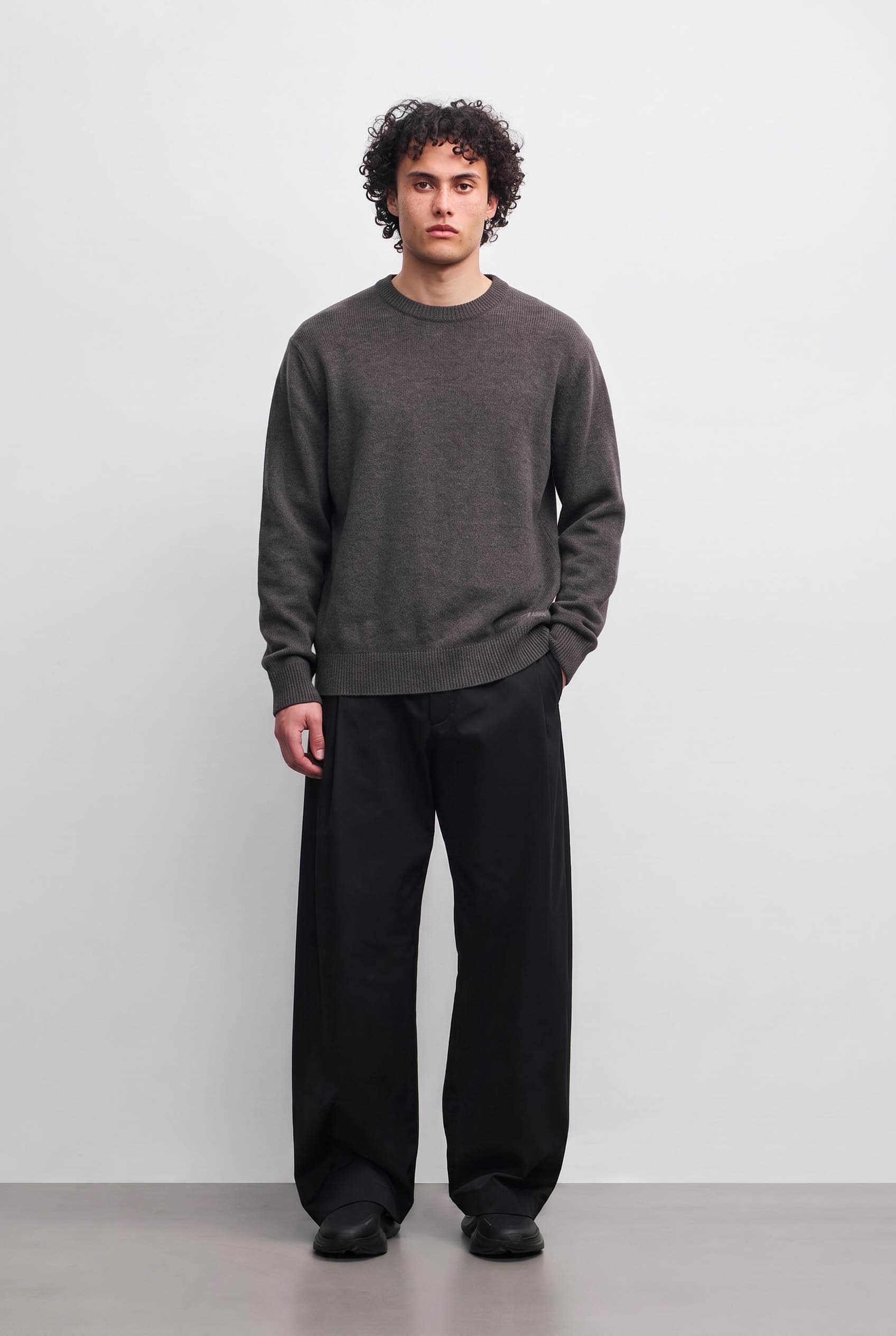 ARKK Apparel ARKK Logo Sweater | Faded Black Knit Crew